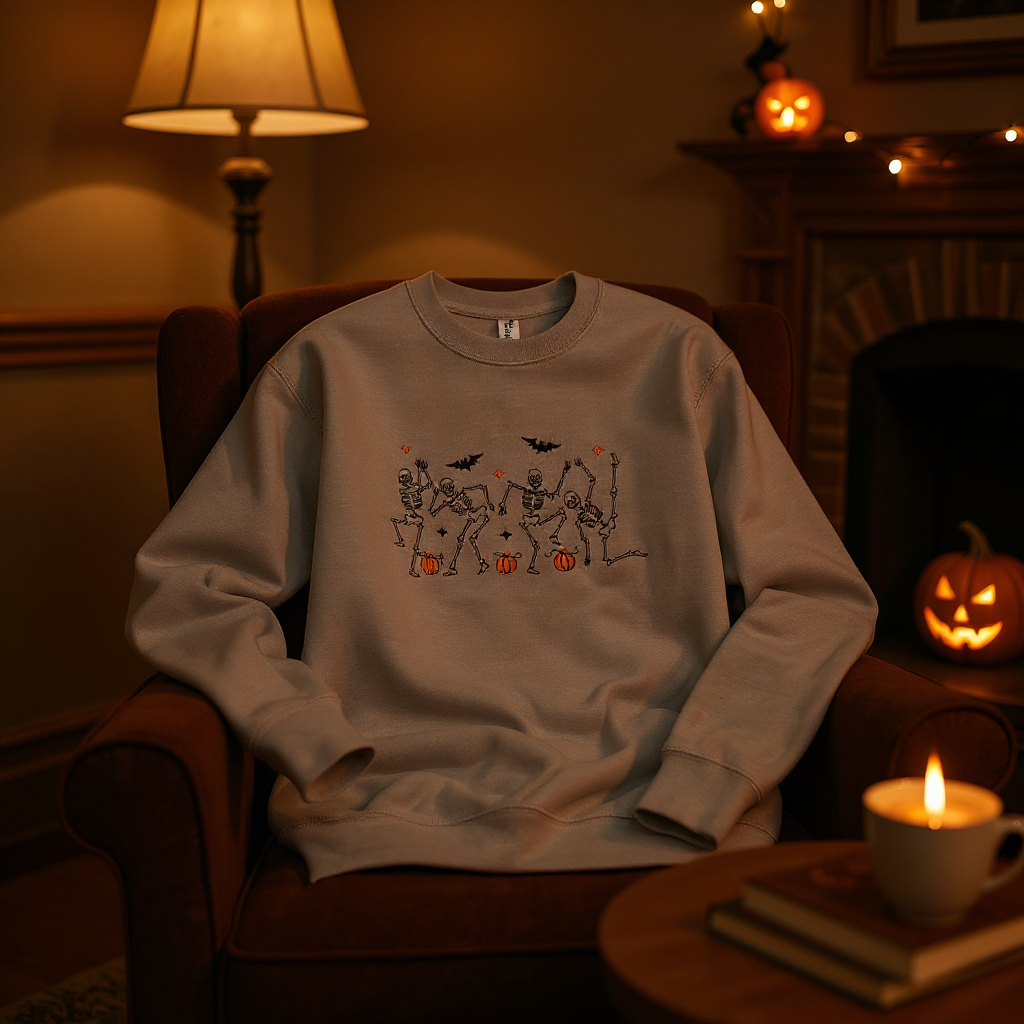 Dancing Skeletons Halloween Sweatshirt