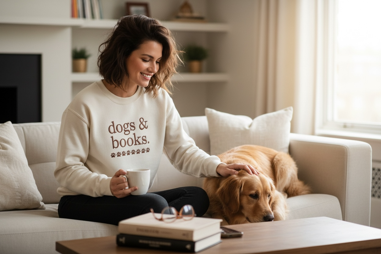 Dogs & books sweatshirt