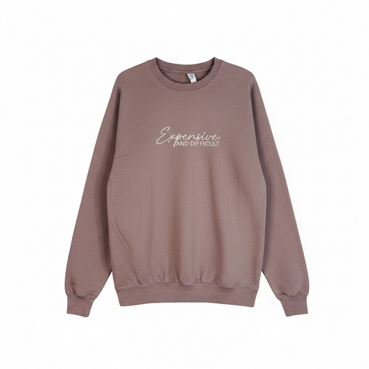 Expensive and Difficult - Embroidered Sweatshirt