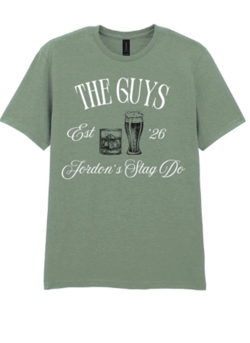 The Groom & The Guys -Personalised Stag Tees