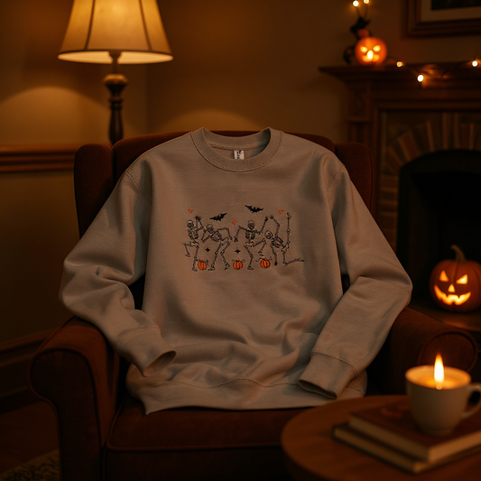 Dancing Skeletons Halloween Sweatshirt