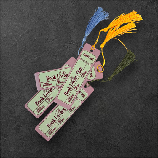 Book lovers club aluminium book mark