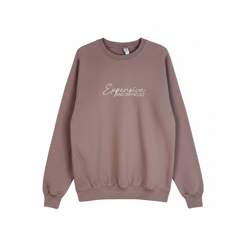 Expensive and Difficult - Embroidered Sweatshirt