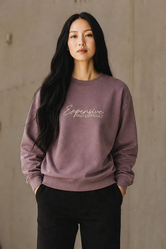 Expensive and Difficult - Embroidered Sweatshirt
