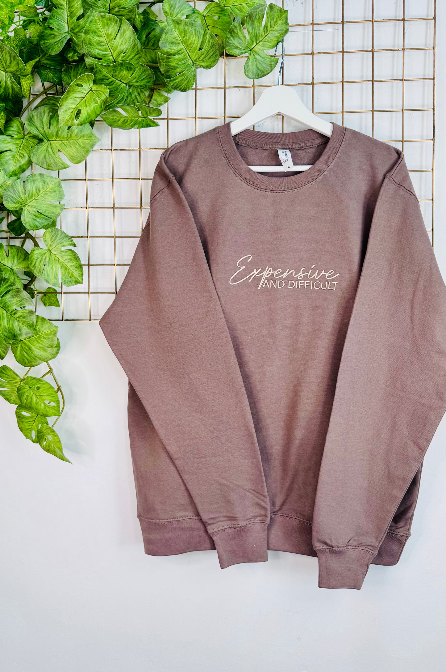 Expensive and Difficult - Embroidered Sweatshirt
