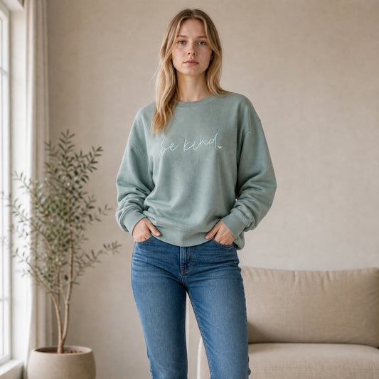 Be Kind Embroidered Sweatshirt